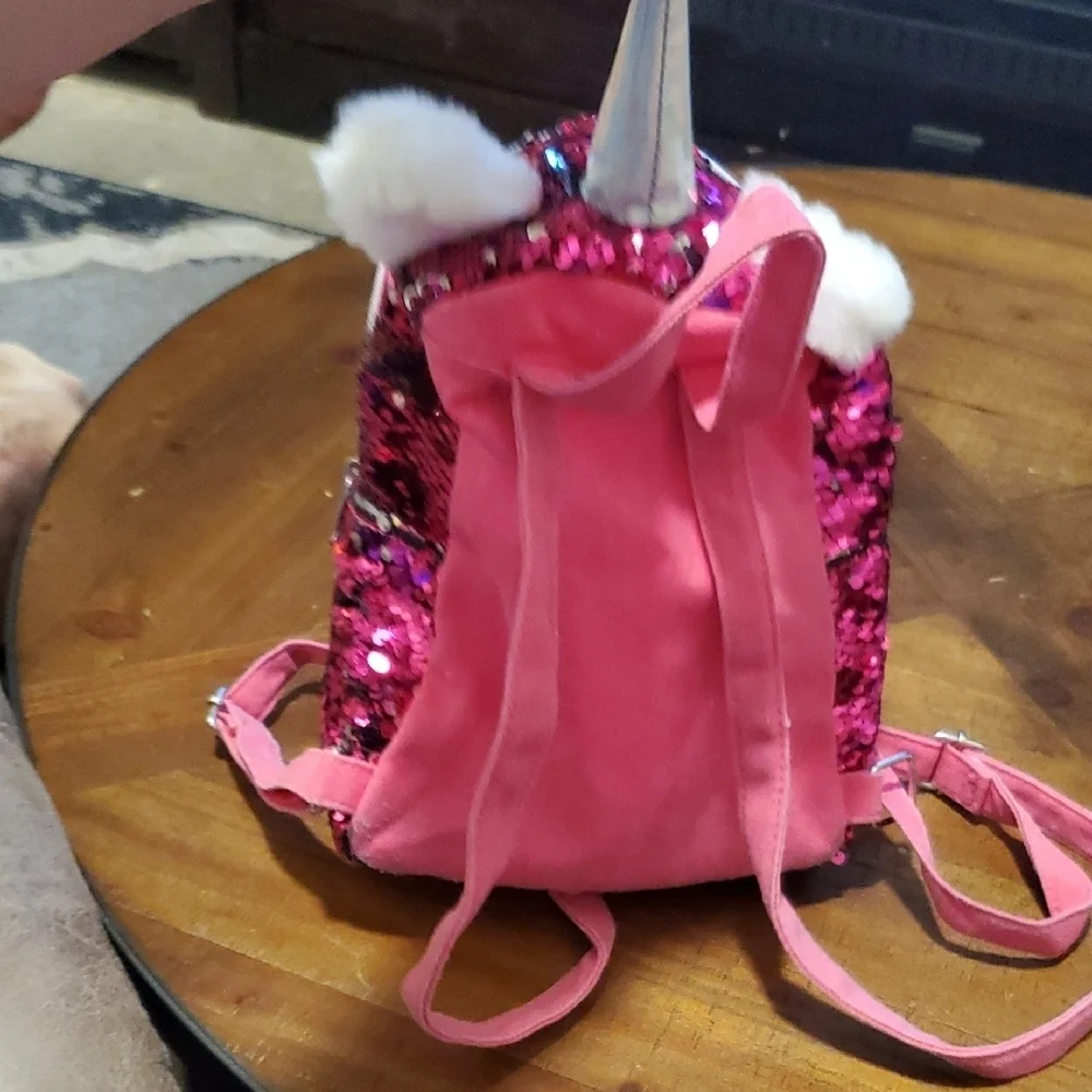 Sparkly Pink Unicorn Kids Backpack